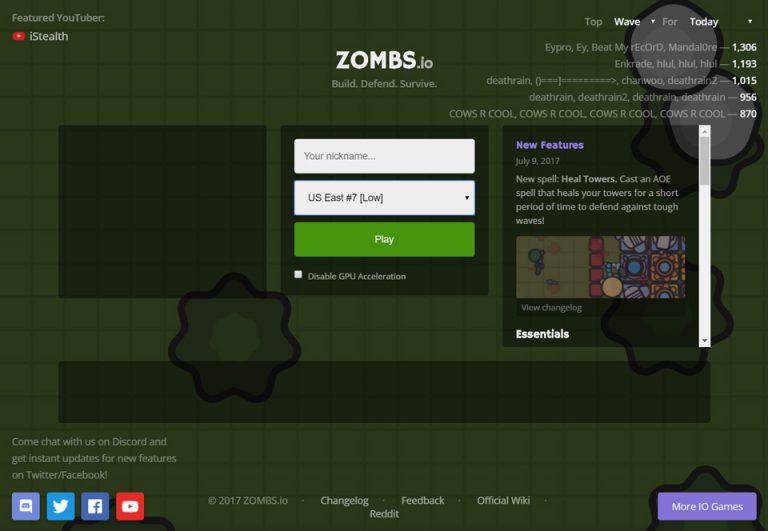 Zombie Io Unblocked Games
